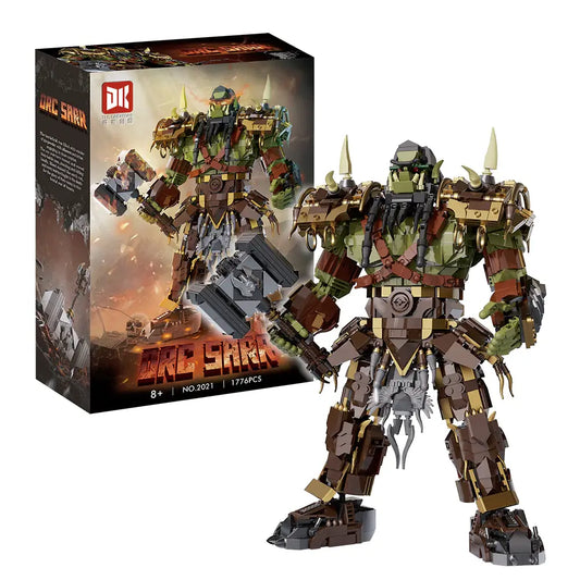 DK-2021 Orc Sarr – Großes Fantasy-Klemmbaustein-Display mit Orc-Krieger-Design
