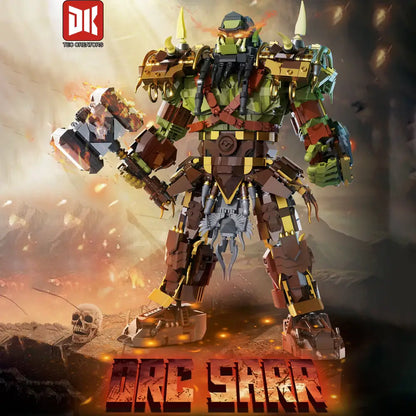 DK-2021 Orc Sarr – Großes Fantasy-Klemmbaustein-Display mit Orc-Krieger-Design