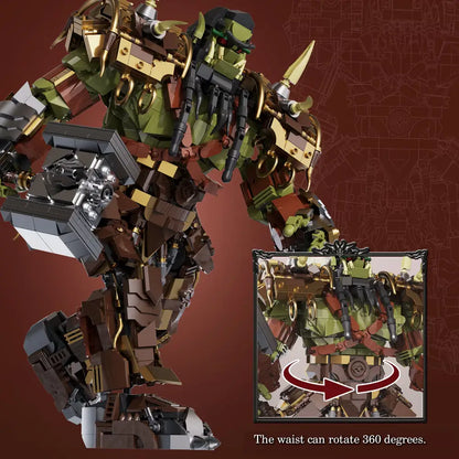 DK-2021 Orc Sarr – Großes Fantasy-Klemmbaustein-Display mit Orc-Krieger-Design
