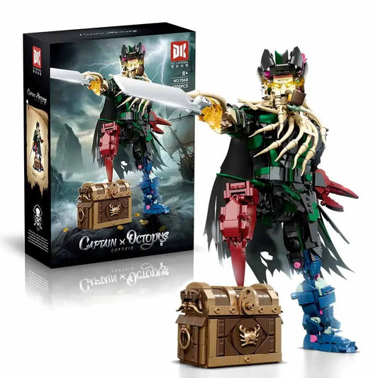 DK-7068 Captain Octopus  – Fantasie Klemmbaustein-Figur mit Tentakeln