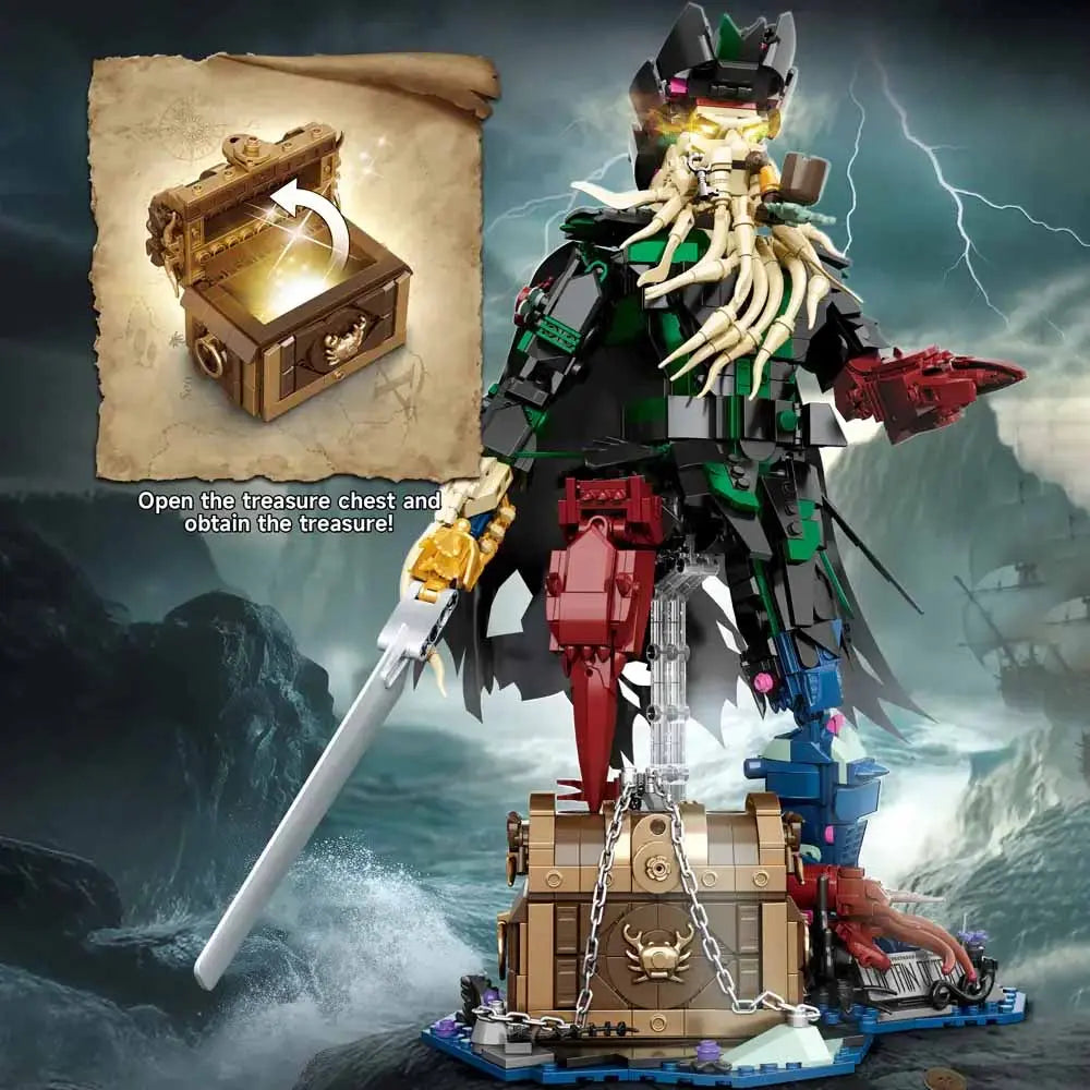 DK-7068 Captain Octopus  – Fantasie Klemmbaustein-Figur mit Tentakeln