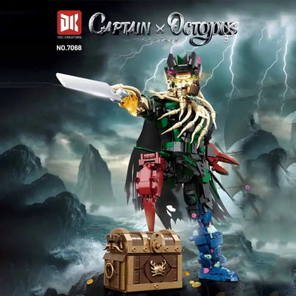 DK-7068 Captain Octopus  – Fantasie Klemmbaustein-Figur mit Tentakeln