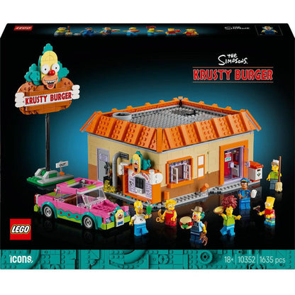 LEGO Icons The Simpsons™ Krusty Burger 10352 – Sammler-Set | 1635 Teile | 18+