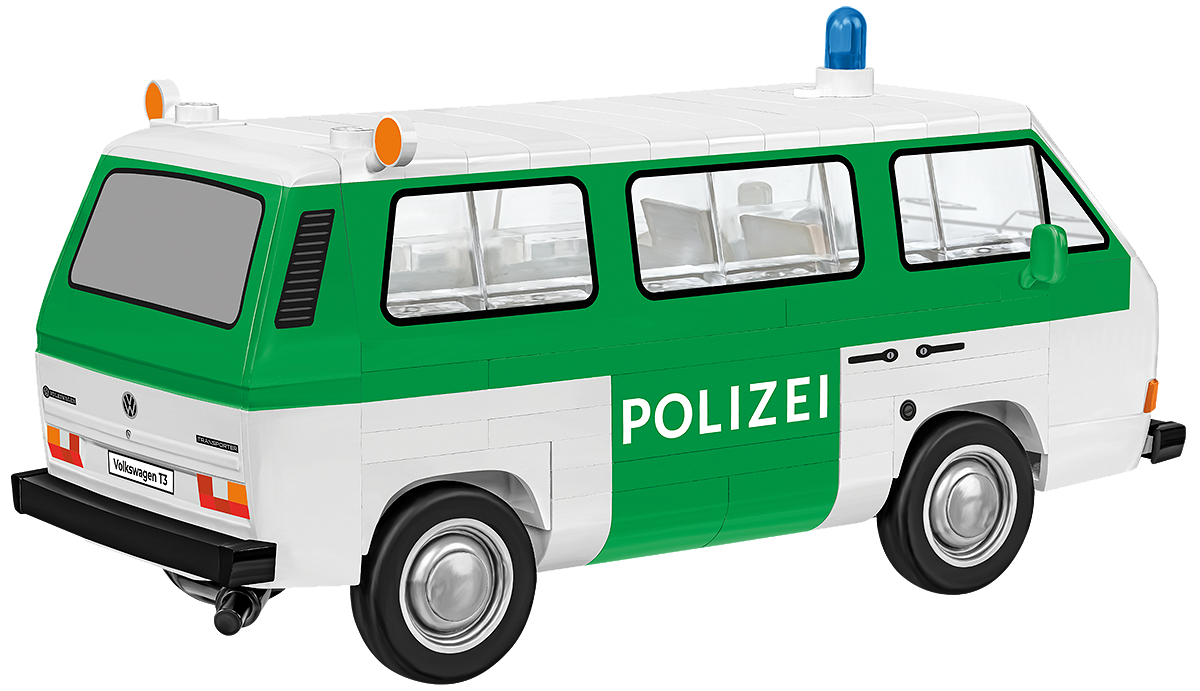 COBI 24637 Volkswagen T3 Polizei | Polizeibus Klemmbaustein-Modell 1:35 – kompatibel mit anderen Klemmbausteinen