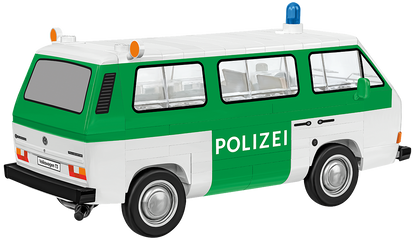 COBI 24637 Volkswagen T3 Polizei | Polizeibus Klemmbaustein-Modell 1:35 – kompatibel mit anderen Klemmbausteinen