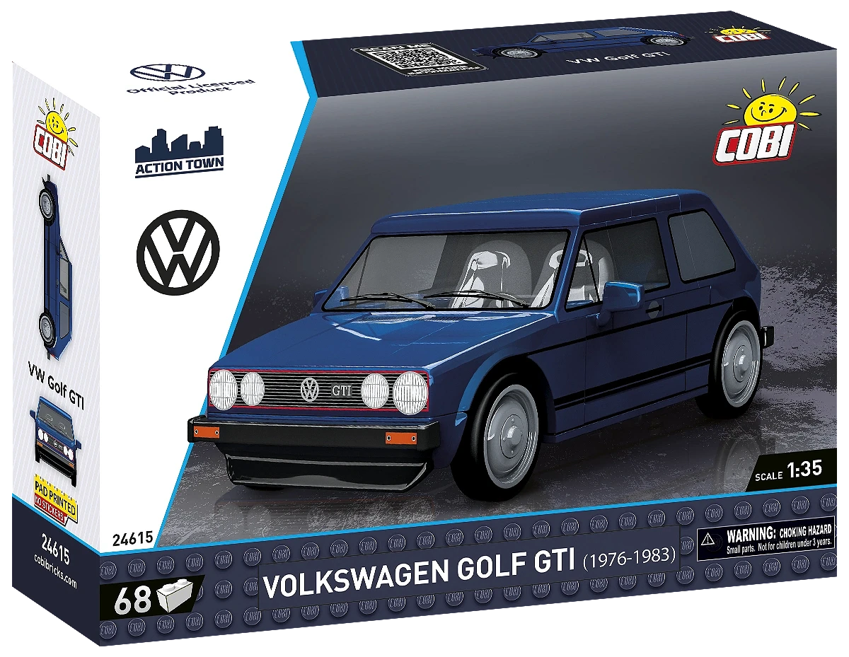 COBI 24615 Volkswagen Golf GTI 1976–1983 | Klemmbaustein-Modell 1:24 – Klassiker Modellauto mit 410 Teilen