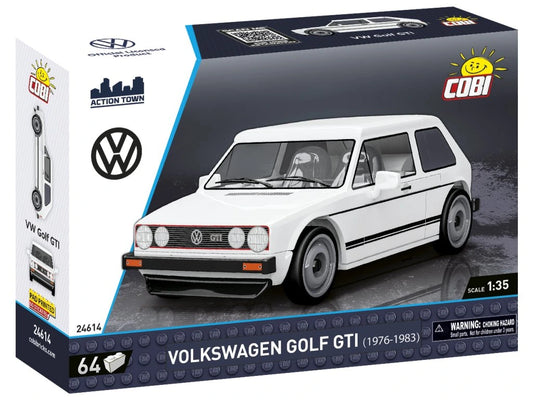 COBI 24614 Volkswagen Golf GTI 1976–1983 | Klemmbaustein-Modellauto 1:24 – Klassiker Fahrzeugbausatz