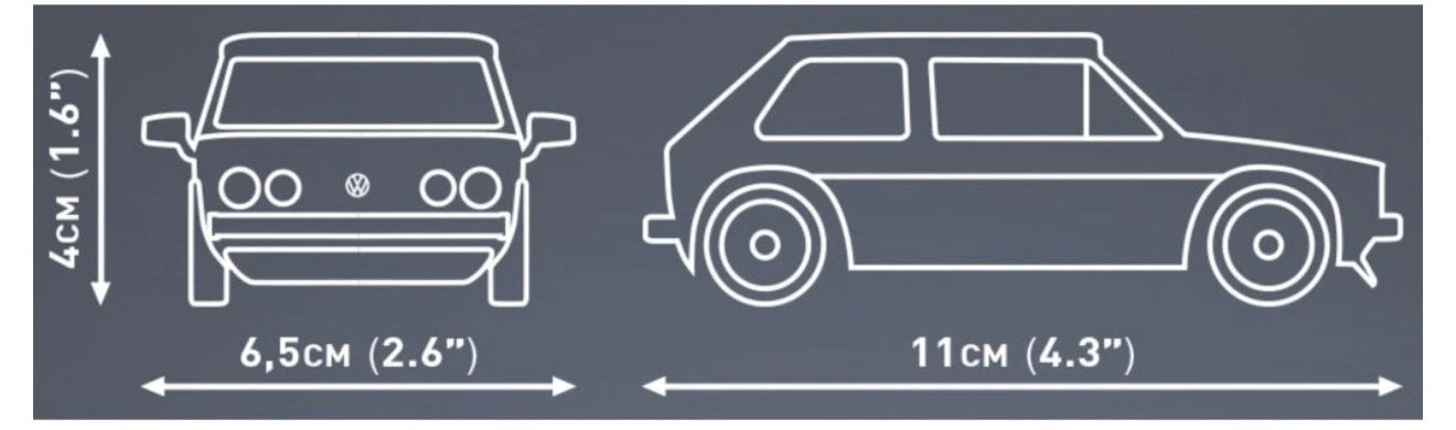 COBI 24615 Volkswagen Golf GTI 1976–1983 | Klemmbaustein-Modell 1:24 – Klassiker Modellauto mit 410 Teilen