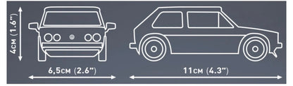 COBI 24614 Volkswagen Golf GTI 1976–1983 | Klemmbaustein-Modellauto 1:24 – Klassiker Fahrzeugbausatz