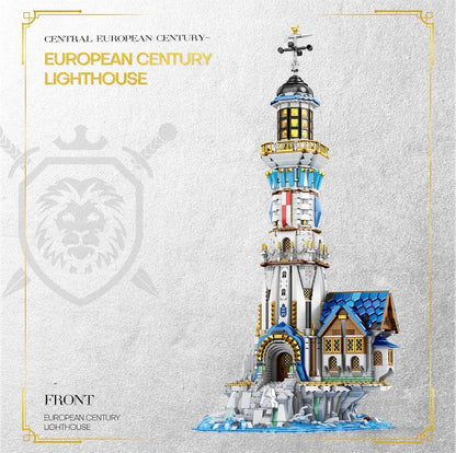 Reobrix 66028 European Century Lighthouse – 3.228 Teile Architektur-Klemmbaustein-Set