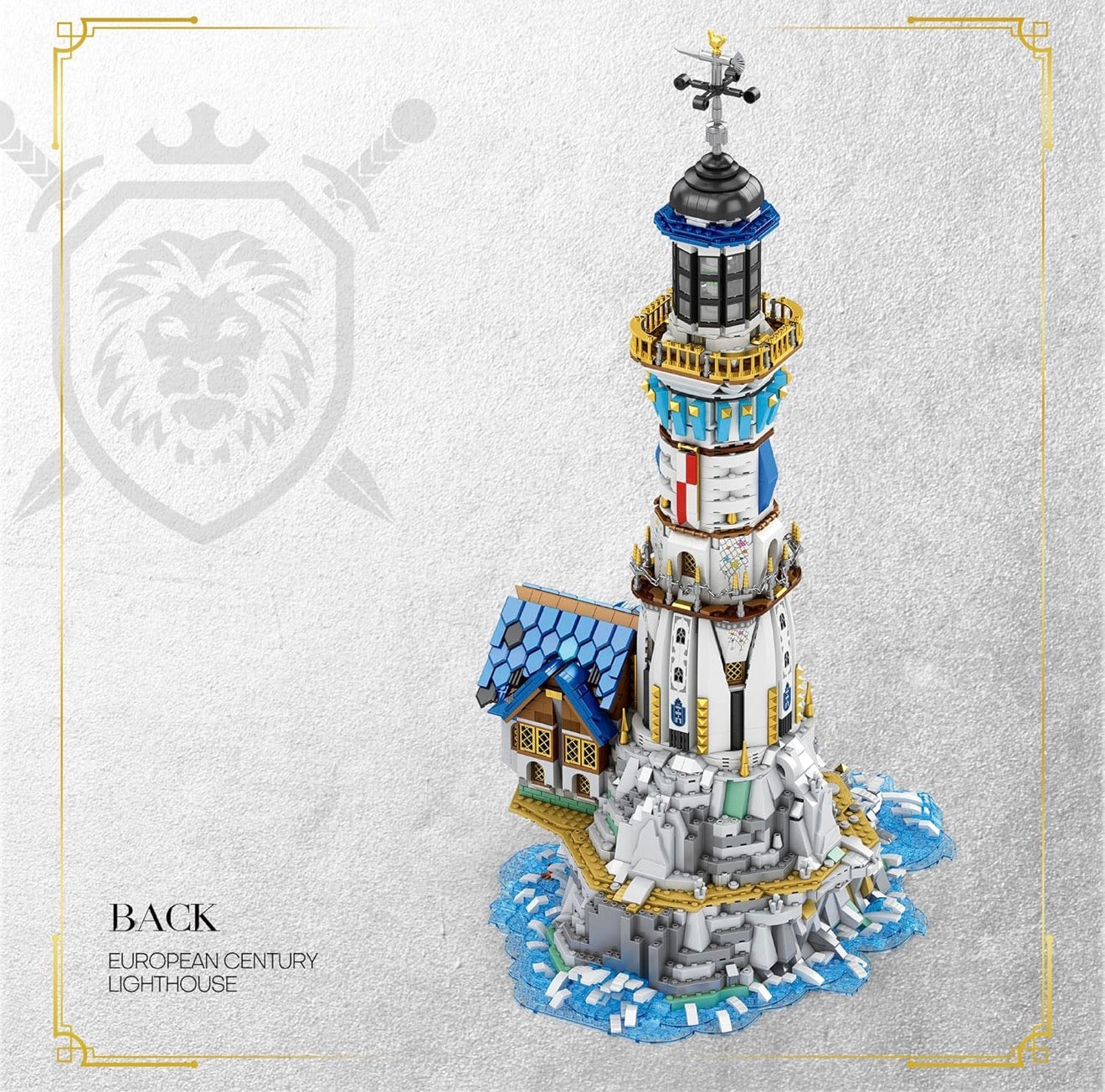 Reobrix 66028 European Century Lighthouse – 3.228 Teile Architektur-Klemmbaustein-Set