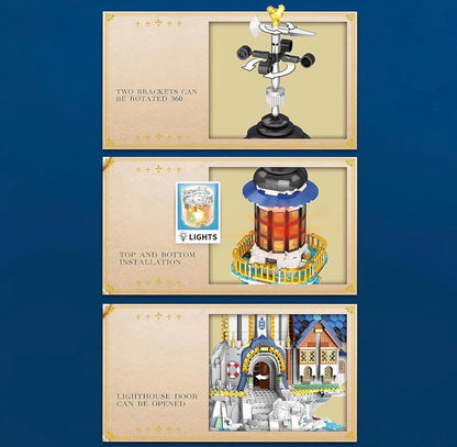 Reobrix 66028 European Century Lighthouse – 3.228 Teile Architektur-Klemmbaustein-Set