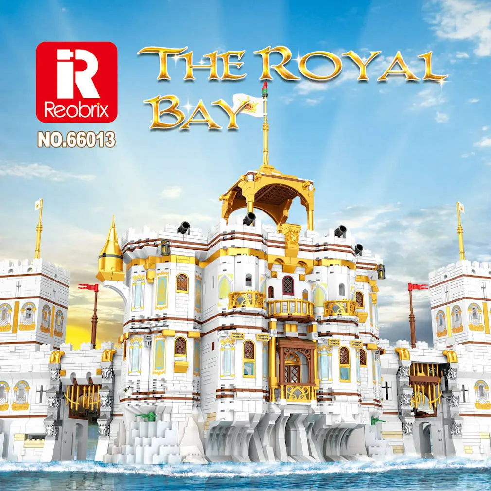 Reobrix 66013 The Royal Bay – 4,168-Piece Building Block Set | Pirate Cove & Harbor Landscape