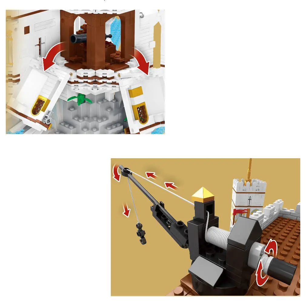 Reobrix 66013 The Royal Bay – 4,168-Piece Building Block Set | Pirate Cove & Harbor Landscape