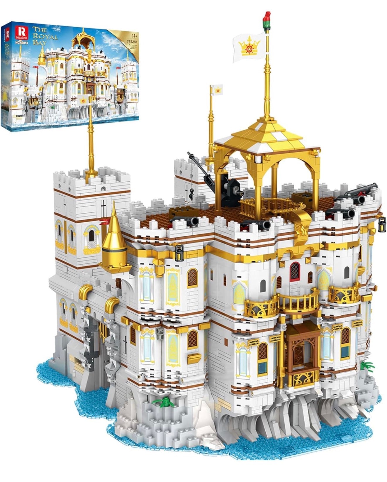 Reobrix 66013 The Royal Bay – 4,168-Piece Building Block Set | Pirate Cove & Harbor Landscape
