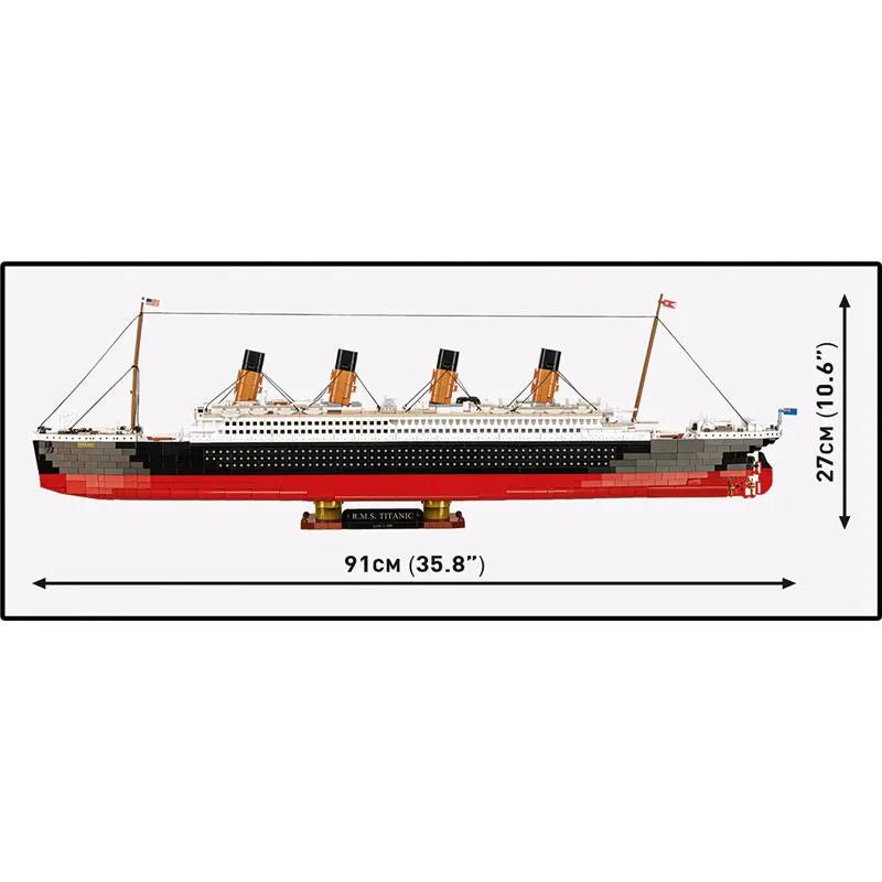 COBI 1686 RMS Titanic 1:300 Klemmbaustein Schiff – 3260 Teile Sammler Modell mit Ständer
