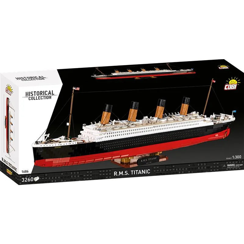 COBI 1686 RMS Titanic 1:300 Klemmbaustein Schiff – 3260 Teile Sammler Modell mit Ständer