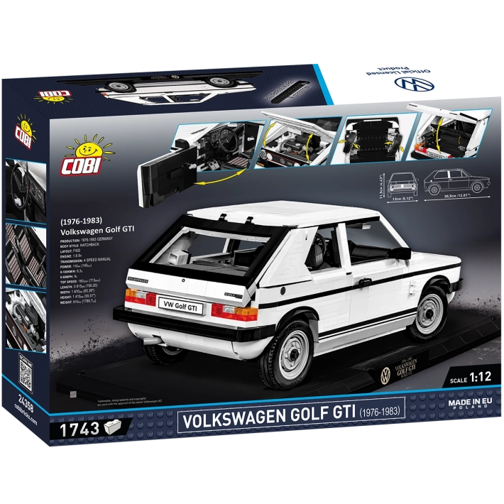 COBI 24358 Volkswagen Golf GTI Executive Edition – 1743 Teile Klemmbaustein Auto Sammler Modell