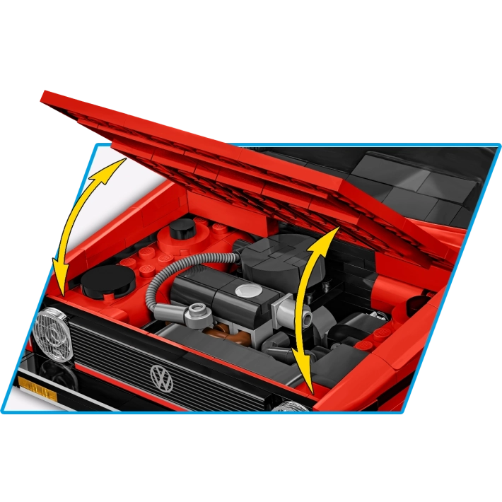 COBI 24359 Volkswagen Golf 1974-1983 – 1533 Teile Klemmbaustein Oldtimer Auto 1:12 Modell