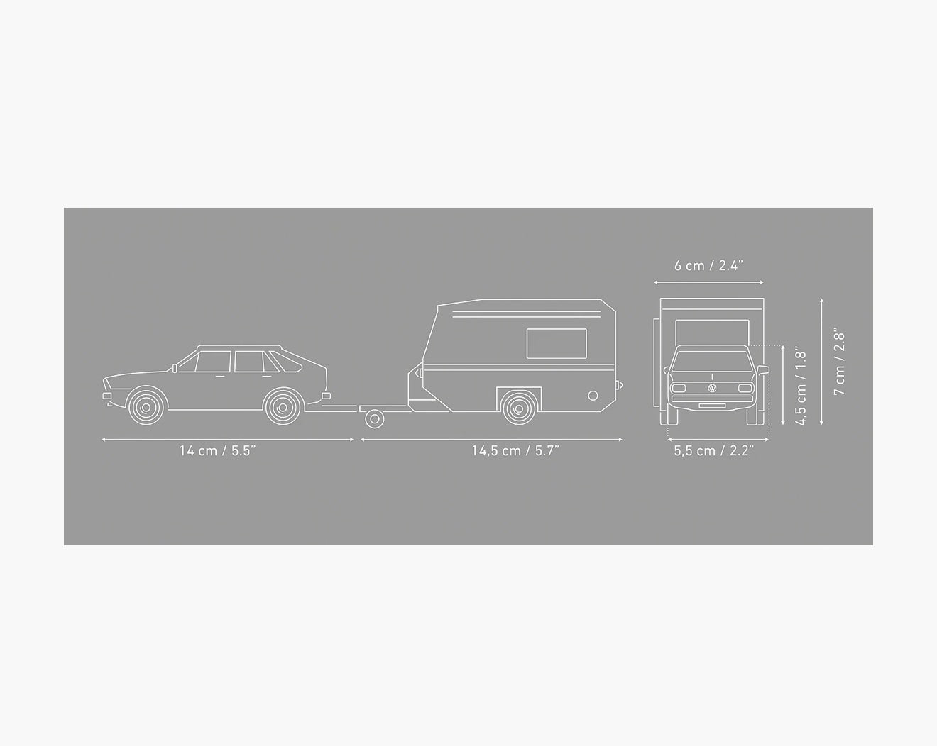 COBI 24643 Volkswagen Passat B1 Caravan – 361 Teile Klemmbaustein Auto mit Wohnwagen 1:35