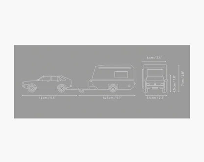 COBI 24643 Volkswagen Passat B1 Caravan – 361 Teile Klemmbaustein Auto mit Wohnwagen 1:35