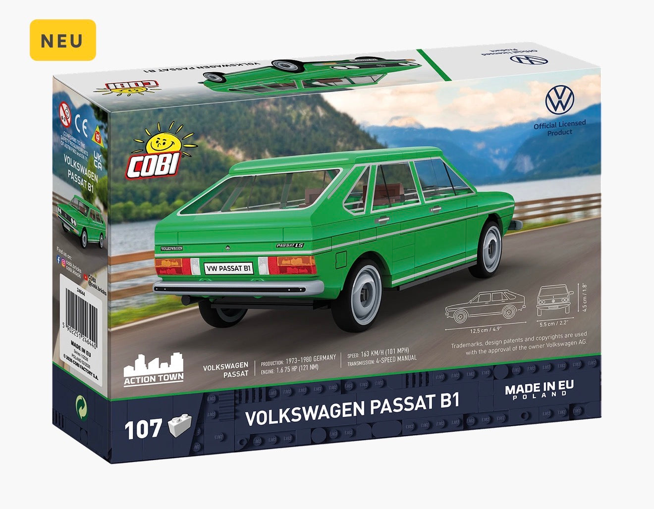 COBI 24644 Volkswagen Passat B1 – 107 Teile Klemmbaustein Oldtimer Auto 1:35