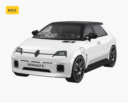 COBI 24675 Renault 5 E-Tech Weiß – 78 Teile Klemmbaustein Elektroauto Modell 1:35