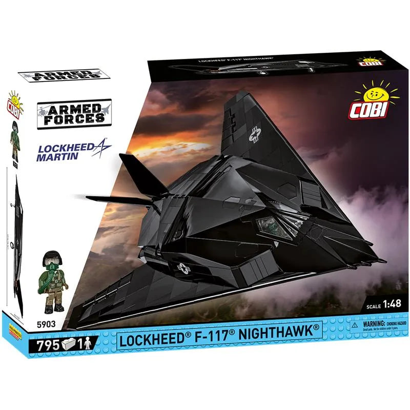 COBI 5903 F-117 Nighthawk – 795 Teile Klemmbaustein Stealth Flugzeug Modell 1:48