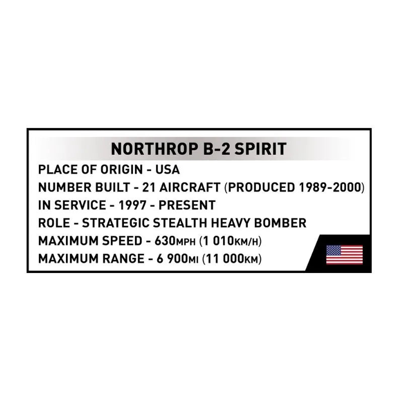COBI 5916 Northrop B-2 Spirit – 1109 Teile Klemmbaustein Stealth Bomber Modell 1:100
