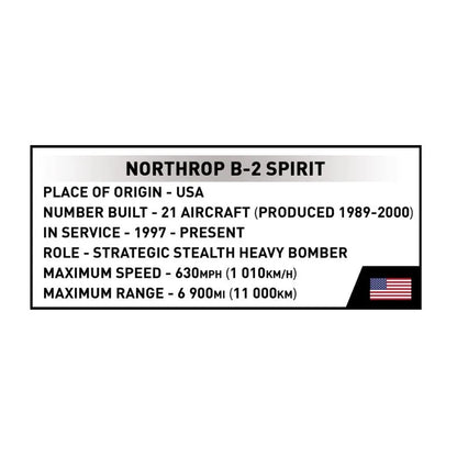 COBI 5916 Northrop B-2 Spirit – 1109 Teile Klemmbaustein Stealth Bomber Modell 1:100