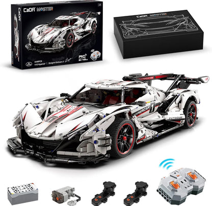 CaDA C61053W V12 Hypercar 1:8 – 3888 Teile Technik Klemmbaustein