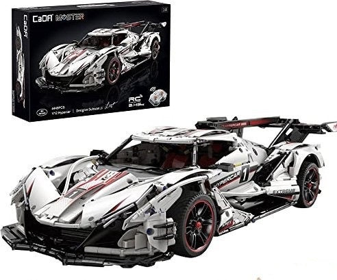 CaDA C61053W V12 Hypercar 1:8 – 3888 Teile Technik Klemmbaustein
