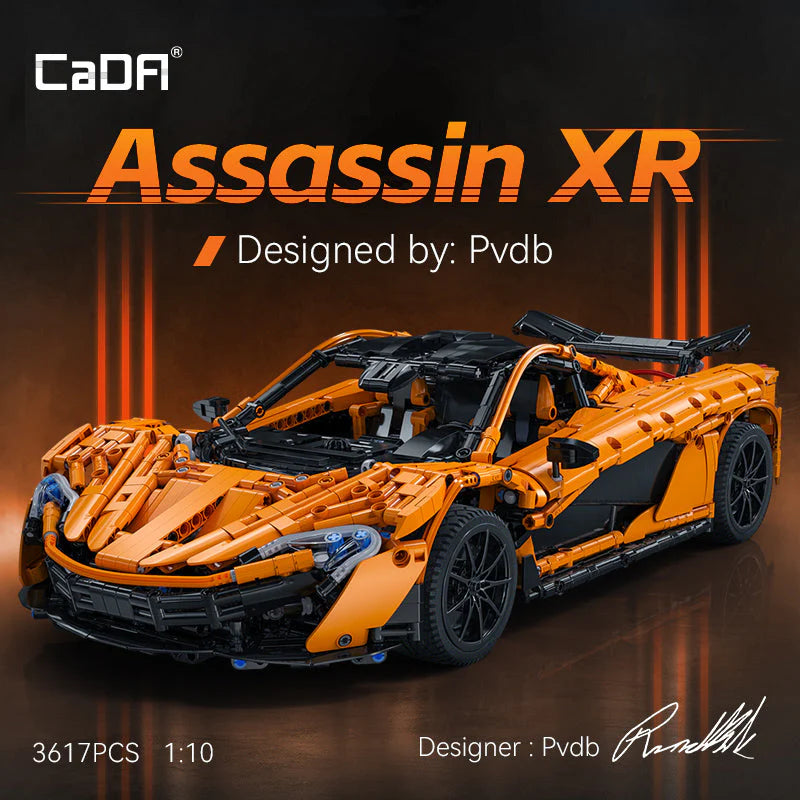 CaDA Assassin XR C61513W 1:10 Supercar – 3617 Teile Hypercar mit 8-Gang-Getriebe, V8 Motor & Schmetterlingstüren