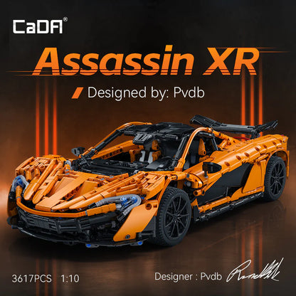 CaDA Assassin XR C61513W 1:10 Supercar – 3617 Teile Hypercar mit 8-Gang-Getriebe, V8 Motor & Schmetterlingstüren