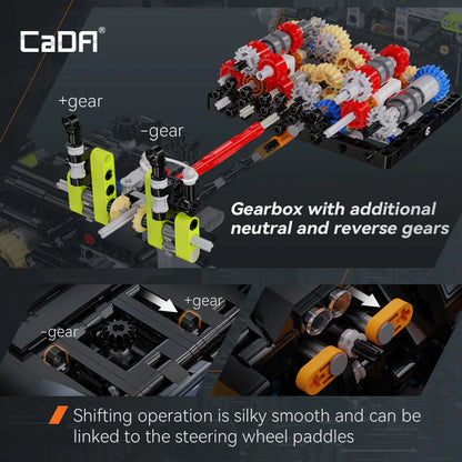CaDA Assassin XR C61513W 1:10 Supercar – 3617 Teile Hypercar mit 8-Gang-Getriebe, V8 Motor & Schmetterlingstüren