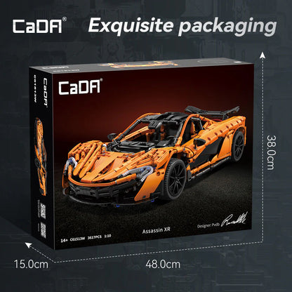 CaDA Assassin XR C61513W 1:10 Supercar – 3617 Teile Hypercar mit 8-Gang-Getriebe, V8 Motor & Schmetterlingstüren