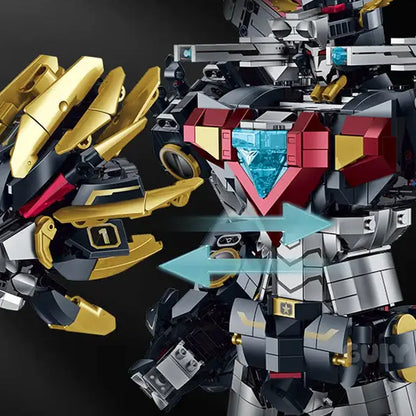 GULY 80507 Beast King GoLion MEGAZORD – 3935 Teile Transforming Mecha Roboter & Löwe mit Schwert & LED