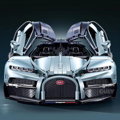 GULY 10648 Bugatti Tourbillon 1:8 Supercar – 3719 Teile Technic Hypercar mit V16 Motor, Getriebe & LED