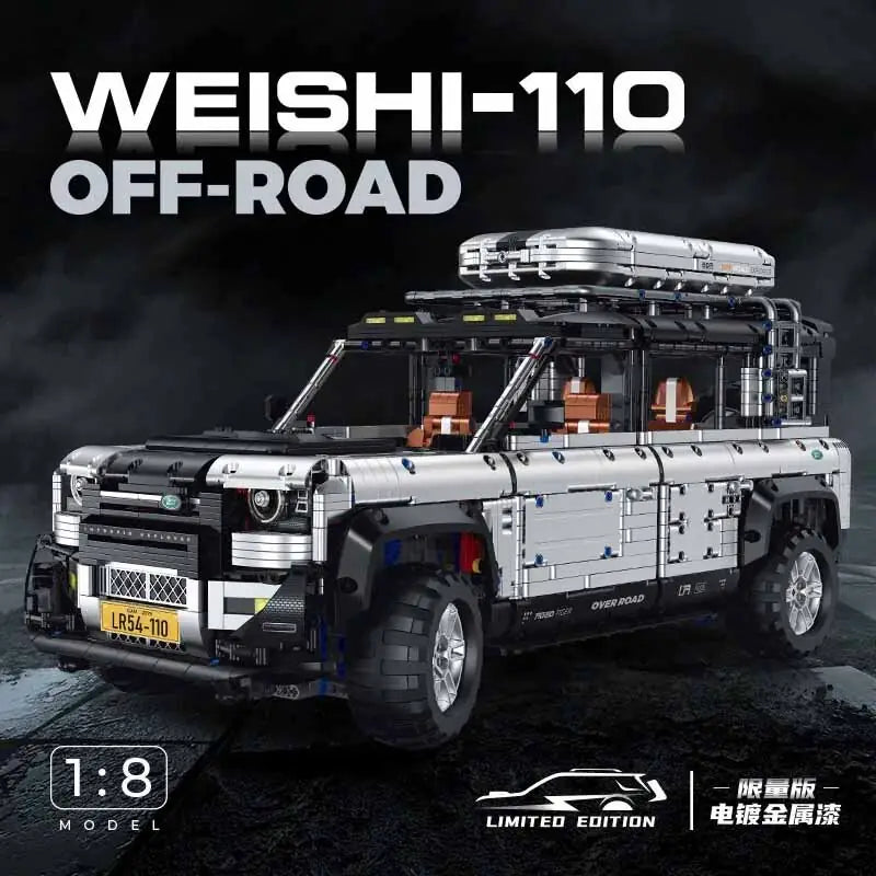 GULY 10620 Offroad SUV 1:8 – 5268 Teile Technik Geländewagen mit V8 Motor, Federung & RC-Option