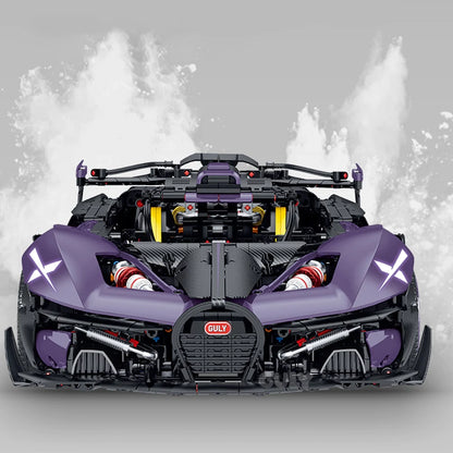 GULY 10643 Bugatti Bolide 1:8 Supercar – 3300+ Teile Technic Hypercar mit W16 Motor, Federung & RC-Option