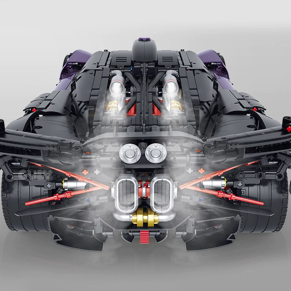 GULY 10643 Bugatti Bolide 1:8 Supercar – 3300+ Teile Technic Hypercar mit W16 Motor, Federung & RC-Option