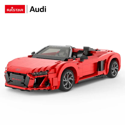 Audi R8 Spyder Klemmbaustein Set 1:14 – RASTAR 93800 Sportwagen Modell mit 1440 Teilen