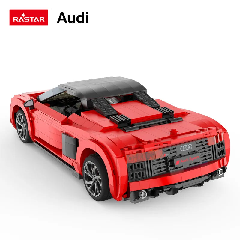 Audi R8 Spyder Klemmbaustein Set 1:14 – RASTAR 93800 Sportwagen Modell mit 1440 Teilen
