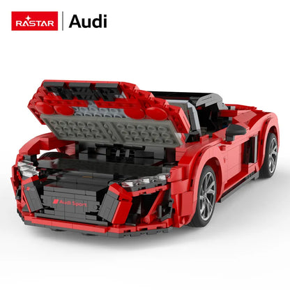 Audi R8 Spyder Klemmbaustein Set 1:14 – RASTAR 93800 Sportwagen Modell mit 1440 Teilen