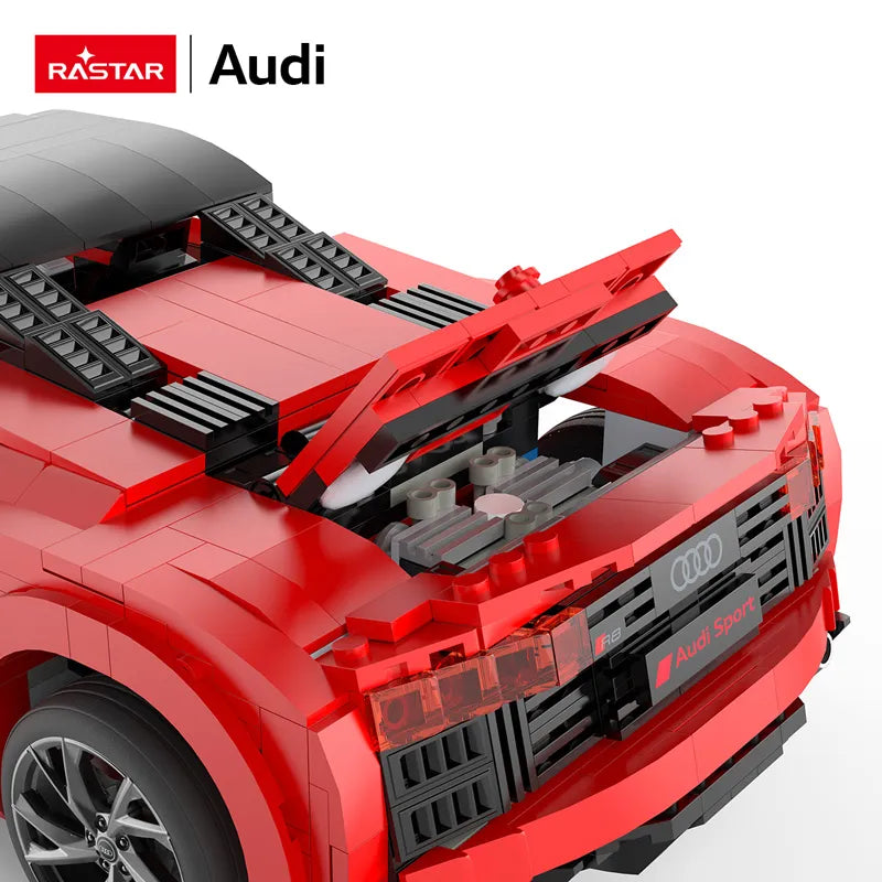 Audi R8 Spyder Klemmbaustein Set 1:14 – RASTAR 93800 Sportwagen Modell mit 1440 Teilen