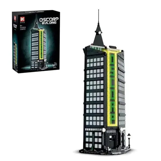 DK 80033 Oscorp Tower Building Klemmbaustein Set mit Licht –  Modular Gebäude (2539 Teile)