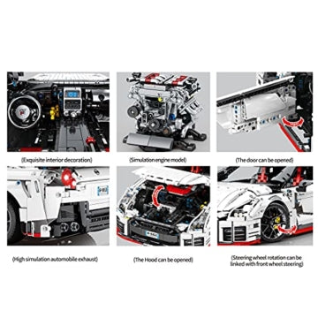 Sembo SY 8882 Nissan GT-R 35 Nismo 1:8 RC Klemmbaustein Set – 4098 Teile Technik Sportwagen mit Motor & Fernsteuerung