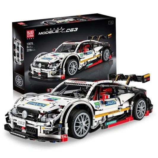 Mould King 13075 C63 AMG DTM Sportwagen – 2270 Teile Klemmbaustein Modellauto
