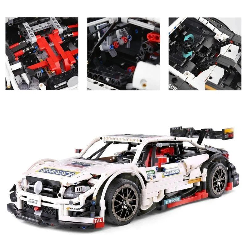 Mould King 13075 C63 AMG DTM Sportwagen – 2270 Teile Klemmbaustein Modellauto