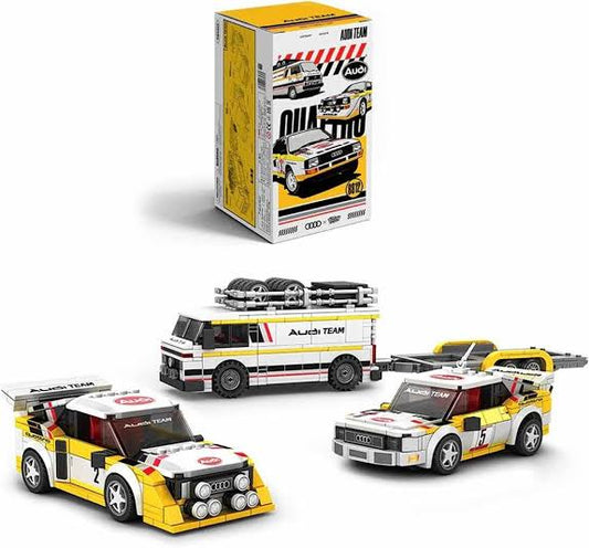 Happy Build PB8812 Audi Quattro Rally Team Sportwagen – 1401 Teile Klemmbaustein Modellauto